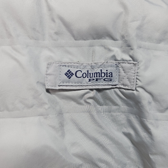 Columbia Men's Gray Terminal Hybrid Hooded Quilted Jacket Logo Pockets Size XL. - Picture 4 of 9